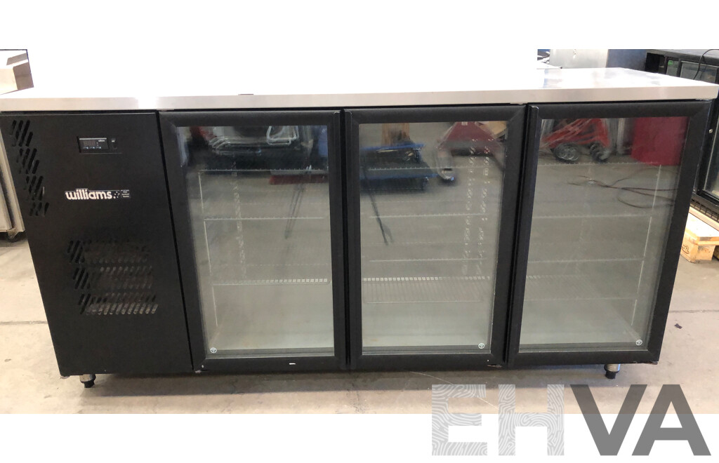 Williams Cameo Three Door Back Bar Commercial Refrigerator