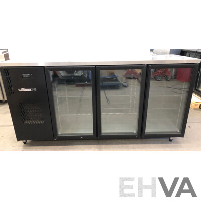 Williams Cameo Three Door Back Bar  Commercial Refrigerator