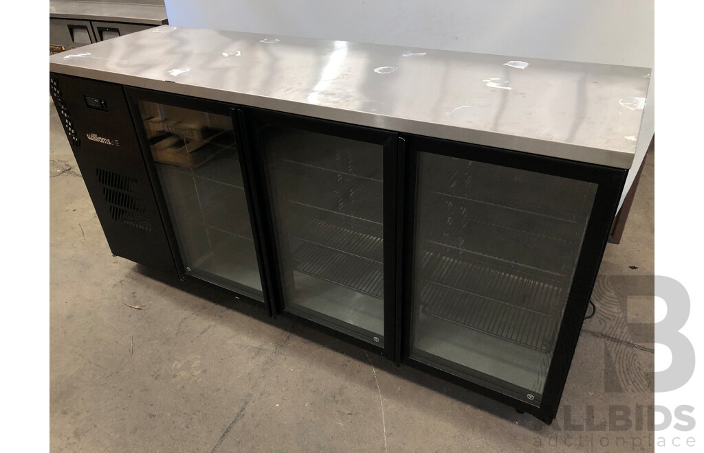 Williams Cameo Three Door Back Bar  Commercial Refrigerator