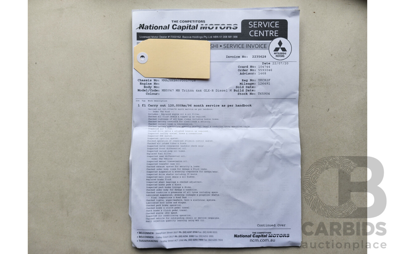 11/2014 Mitsubishi Triton Glx-R (4x4) MN MY15 Double Cab Utility Gold 2.5L