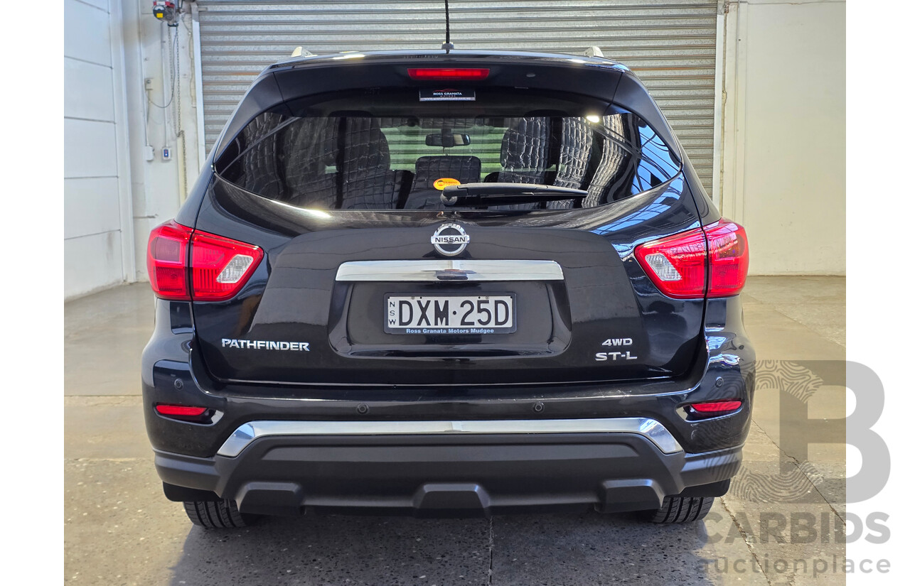 8/2018 Nissan Pathfinder ST-L (4x4) R52 Series 2 MY18 4d Wagon Diamond Black Metallic V6 3.5L - 7 Seater
