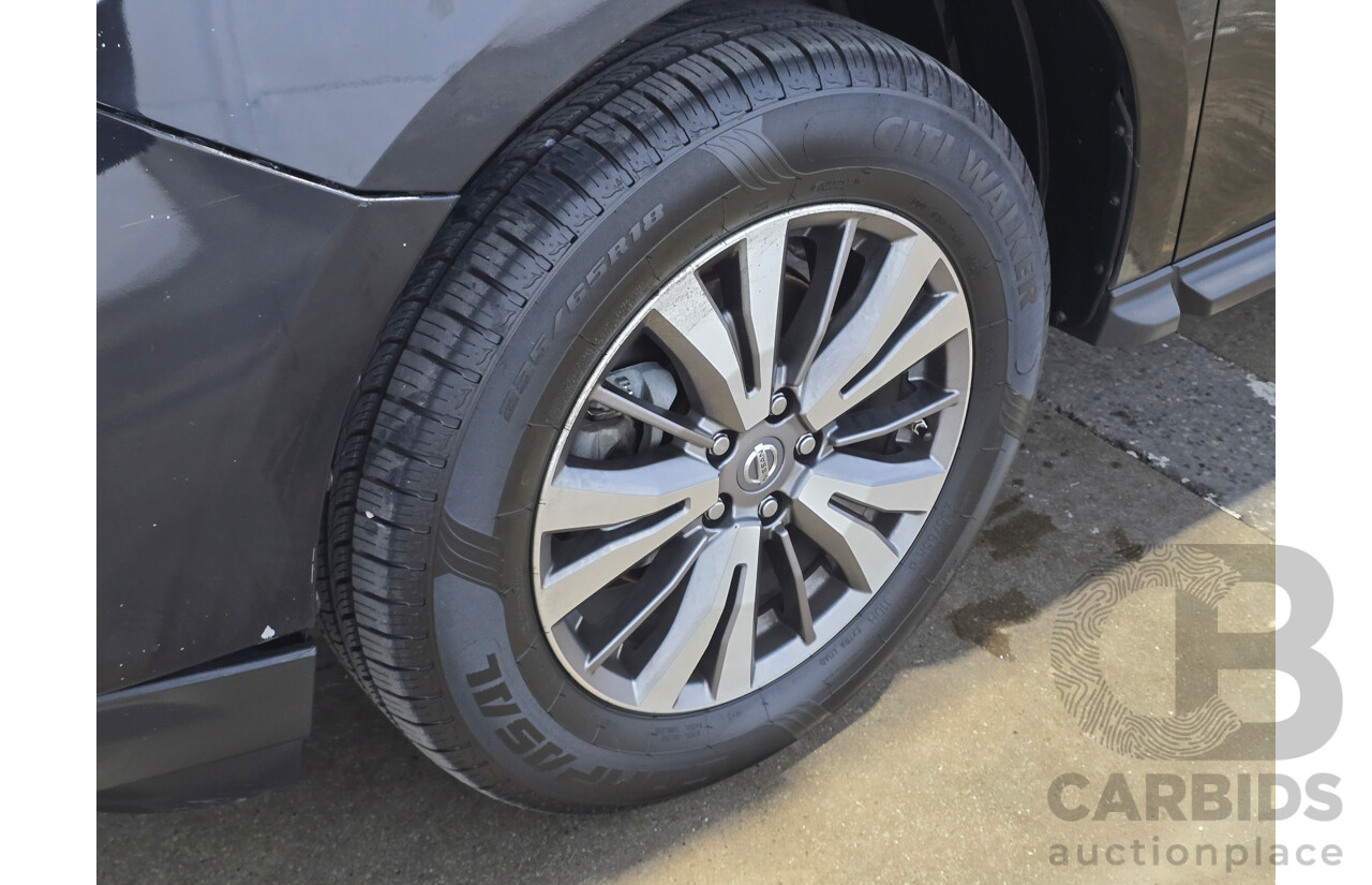 8/2018 Nissan Pathfinder ST-L (4x4) R52 Series 2 MY18 4d Wagon Diamond Black Metallic V6 3.5L - 7 Seater