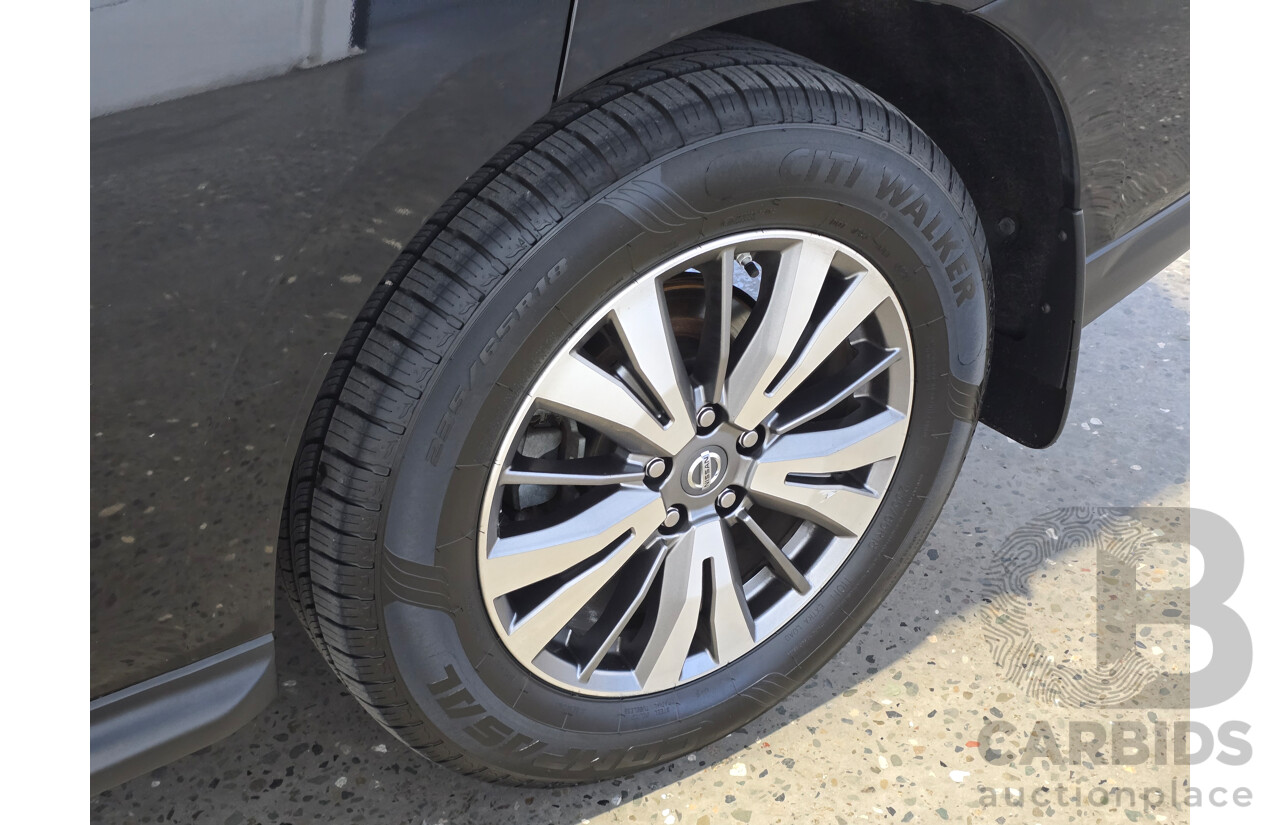 8/2018 Nissan Pathfinder ST-L (4x4) R52 Series 2 MY18 4d Wagon Diamond Black Metallic V6 3.5L - 7 Seater
