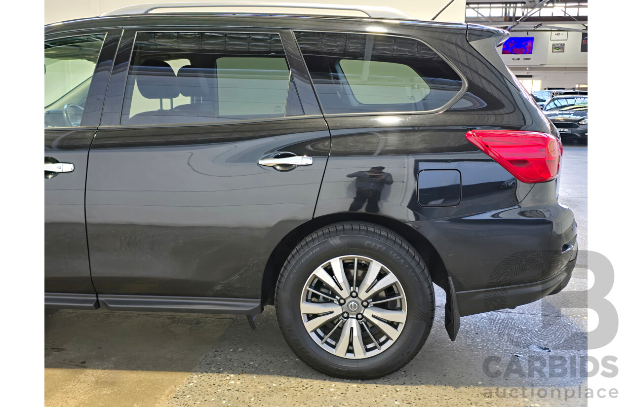 8/2018 Nissan Pathfinder ST-L (4x4) R52 Series 2 MY18 4d Wagon Diamond Black Metallic V6 3.5L - 7 Seater