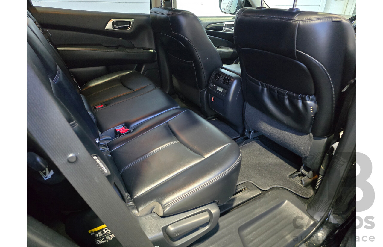 8/2018 Nissan Pathfinder ST-L (4x4) R52 Series 2 MY18 4d Wagon Diamond Black Metallic V6 3.5L - 7 Seater