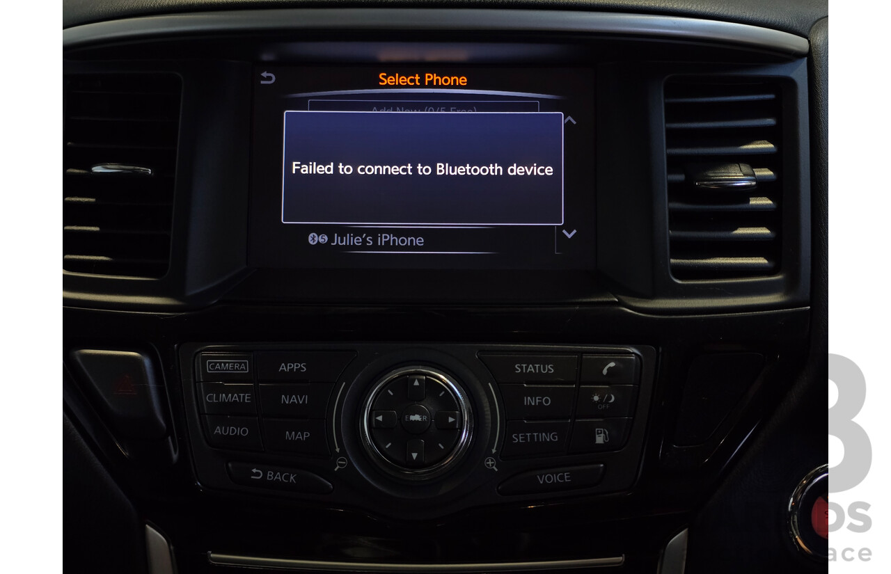 8/2018 Nissan Pathfinder ST-L (4x4) R52 Series 2 MY18 4d Wagon Diamond Black Metallic V6 3.5L - 7 Seater