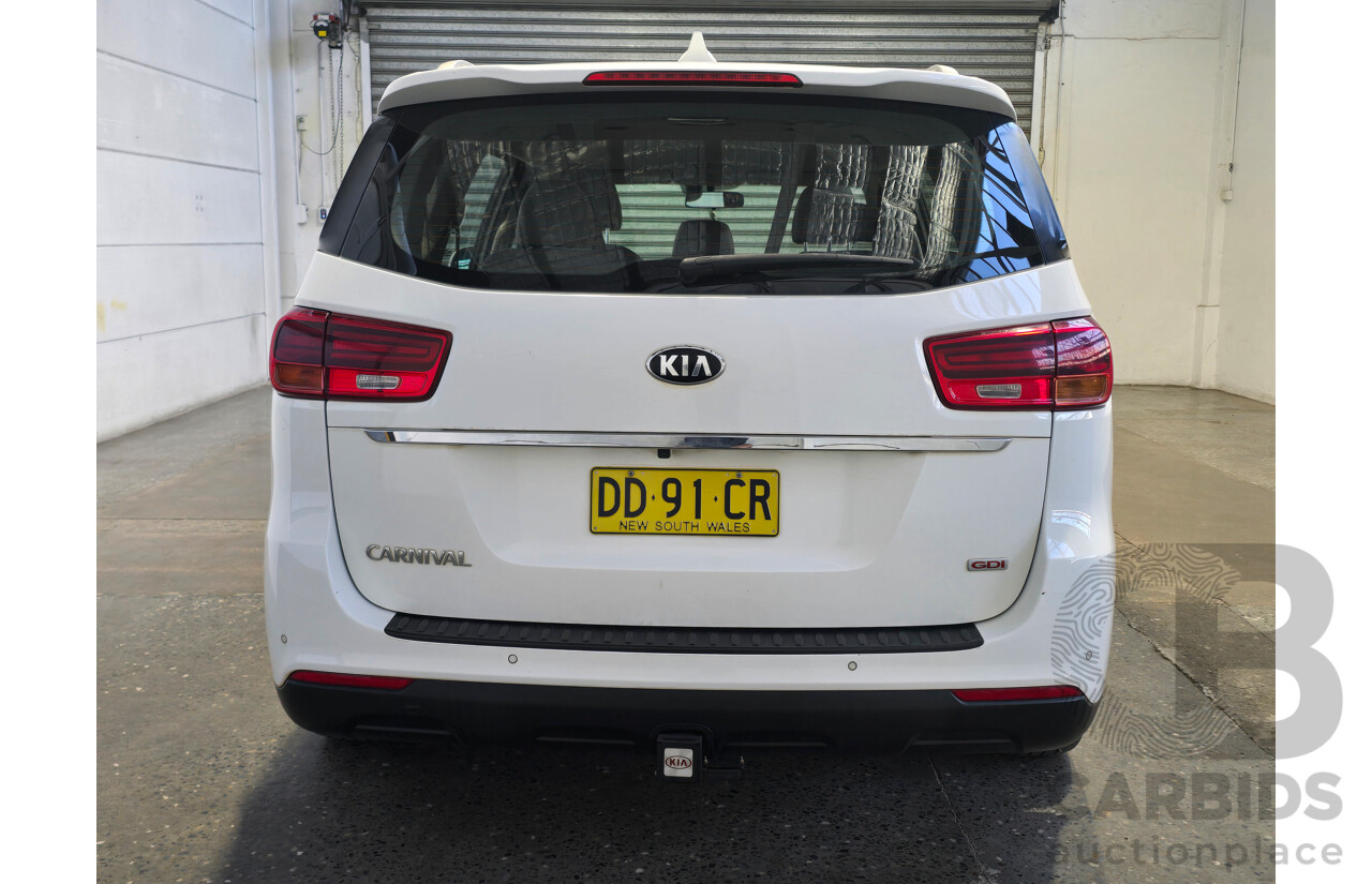 5/2018 Kia Carnival S YP MY18 4d Wagon Clear White V6 3.3L - 8 Seater