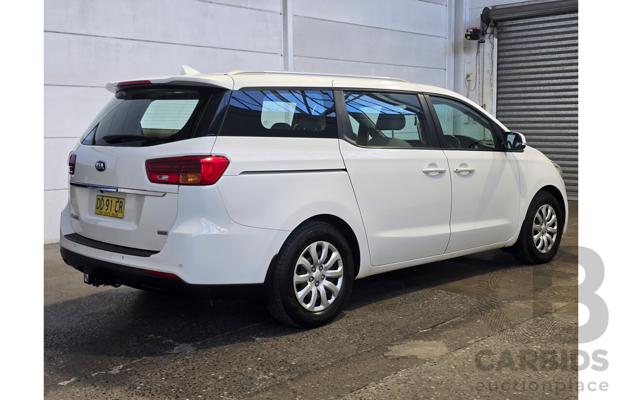 5/2018 Kia Carnival S YP MY18 4d Wagon Clear White V6 3.3L - 8 Seater