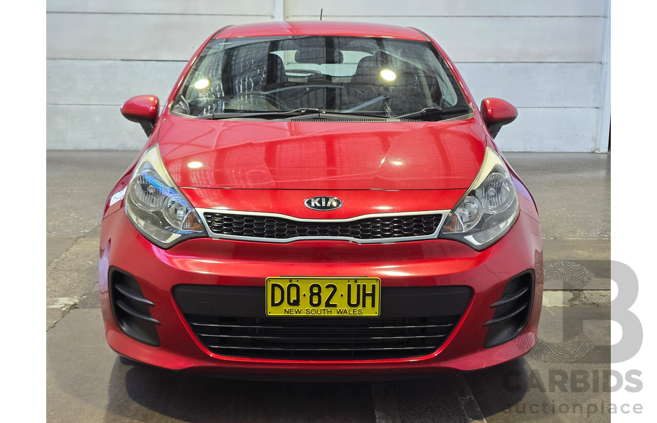 6/2016 Kia Rio S UB MY16 5d Hatchback Signal Red 1.4L