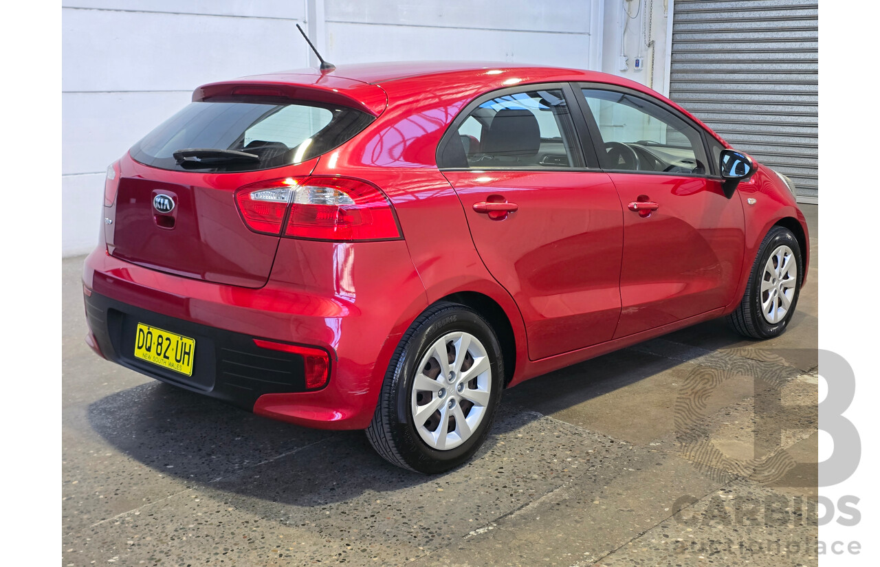 6/2016 Kia Rio S UB MY16 5d Hatchback Signal Red 1.4L
