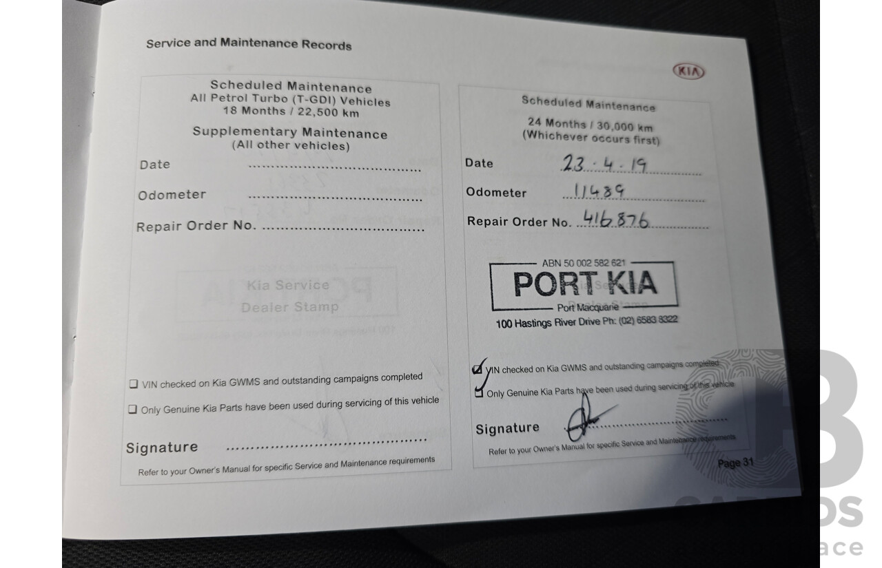 6/2016 Kia Rio S UB MY16 5d Hatchback Signal Red 1.4L