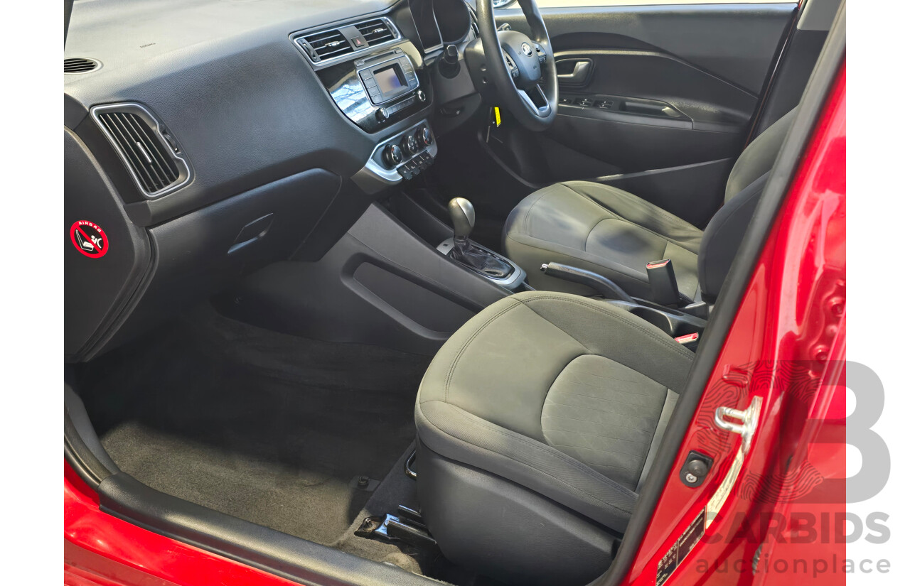 6/2016 Kia Rio S UB MY16 5d Hatchback Signal Red 1.4L