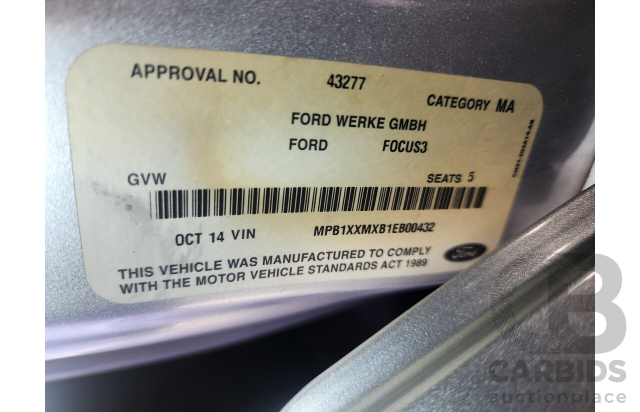 10/2014 Ford Focus Trend LW MK2 UPGRADE 5d Hatchback Silver 2.0L