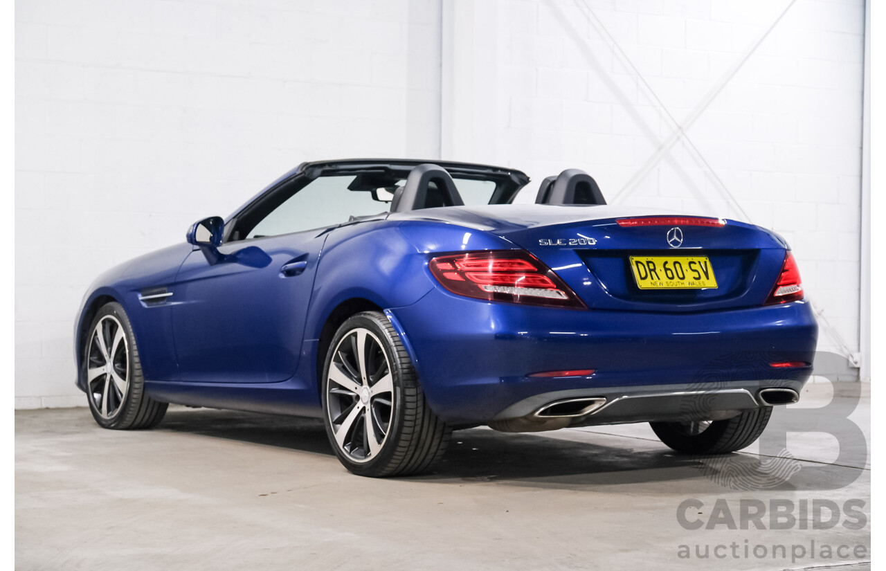 07/2016 Mercedes-Benz Slc 200 RWD 172 MY17 2D Roadster Brilliant Blue Metallic Turbo 2.0L