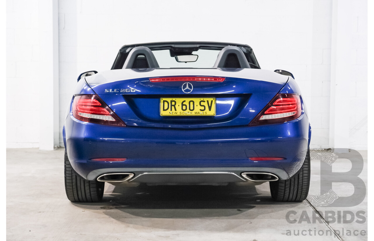 07/2016 Mercedes-Benz Slc 200 RWD 172 MY17 2D Roadster Brilliant Blue Metallic Turbo 2.0L