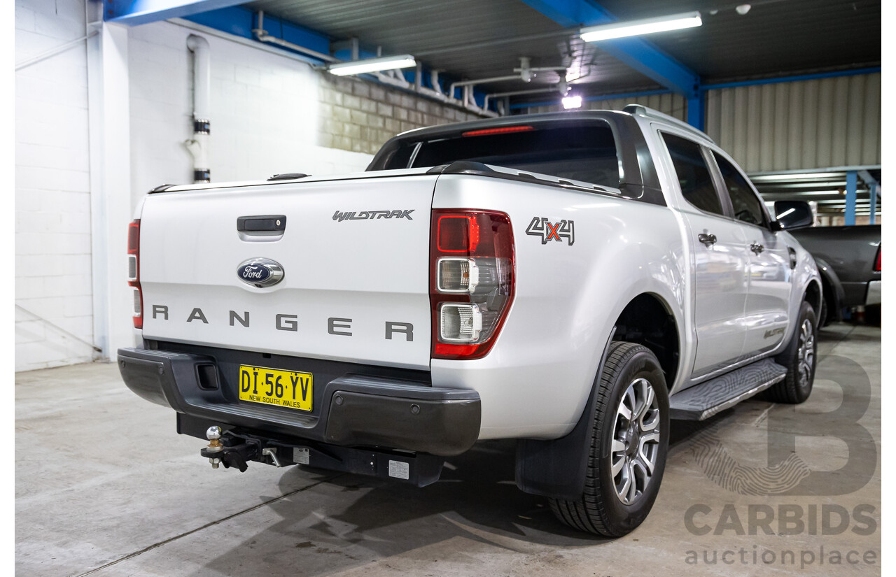 06/2018 Ford Ranger Wildtrak 3.2 (4x4) PX MKII MY18 Dual Cab P/Up Silver 3.2L
