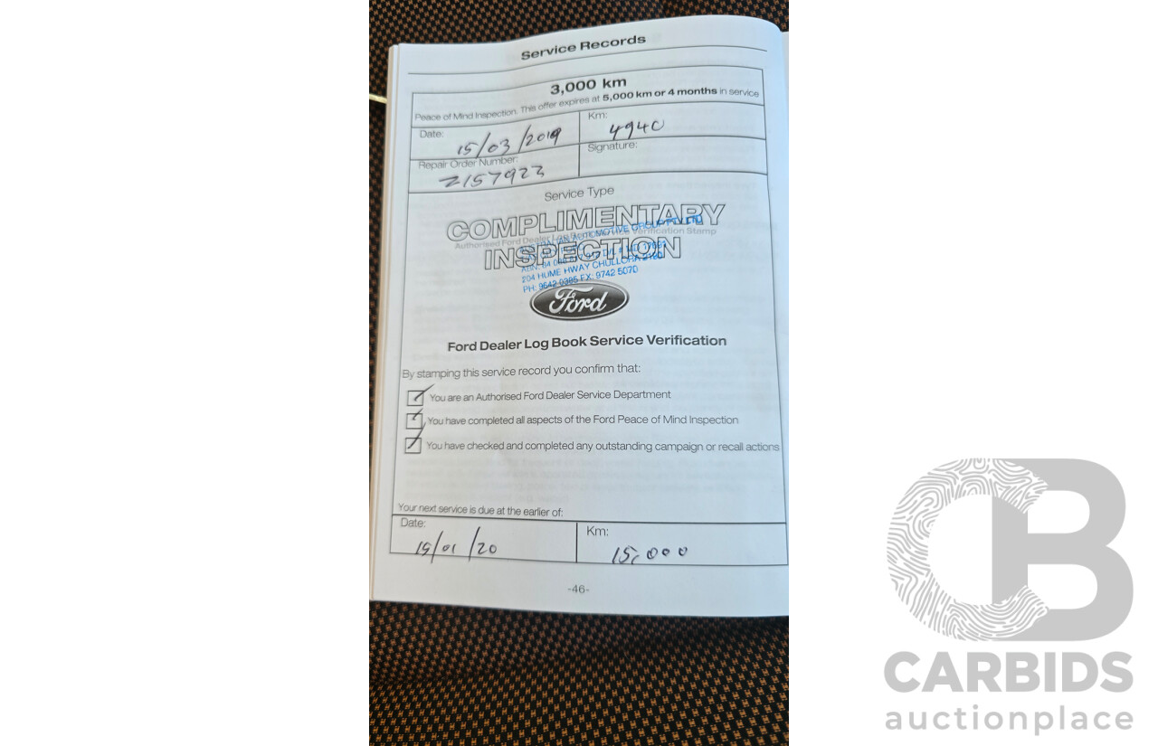 06/2018 Ford Ranger Wildtrak 3.2 (4x4) PX MKII MY18 Dual Cab P/Up Silver 3.2L