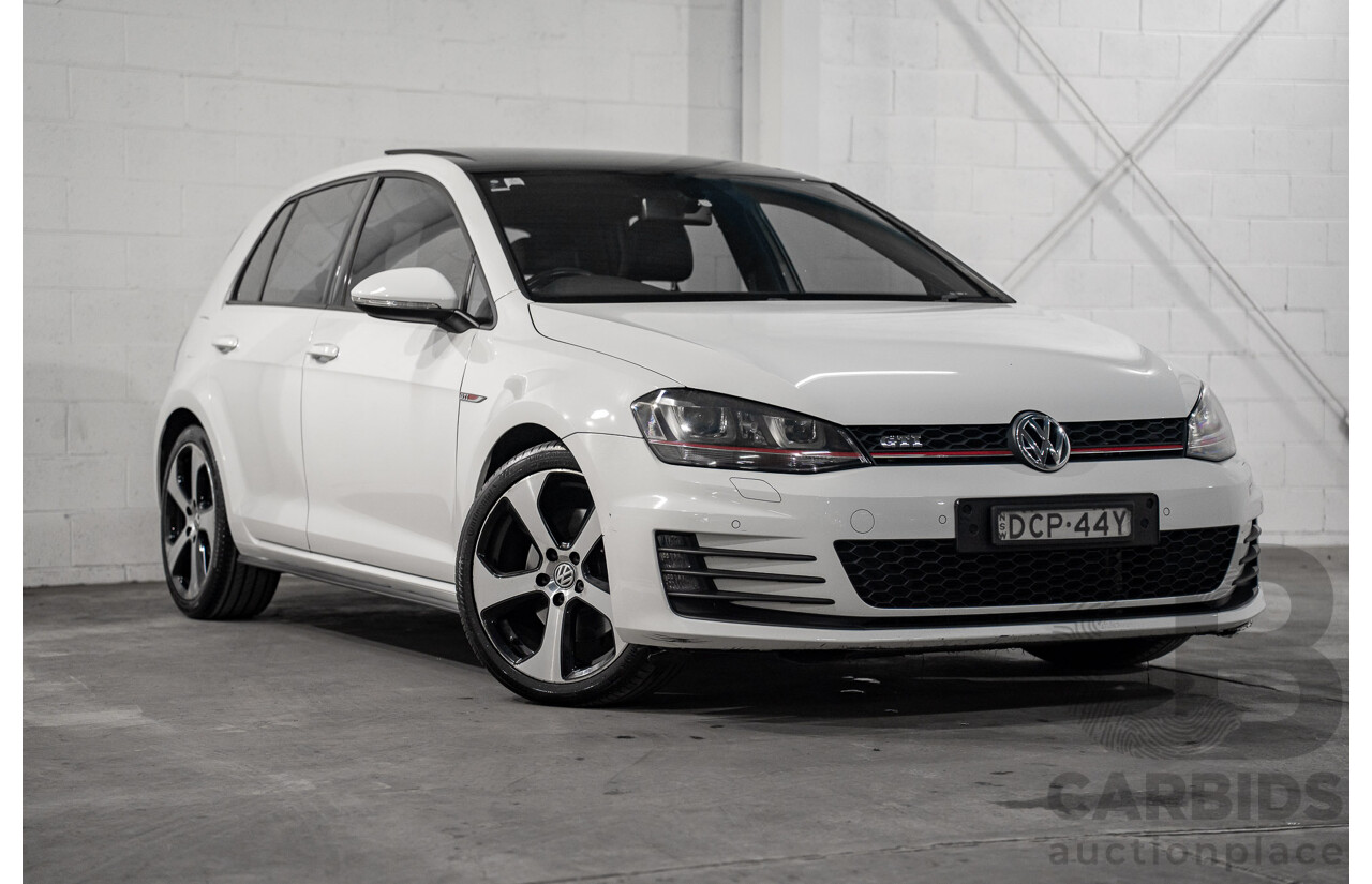 10/2015 Volkswagen Golf GTi FWD AU MY16 5D Hatchback White 2.0L
