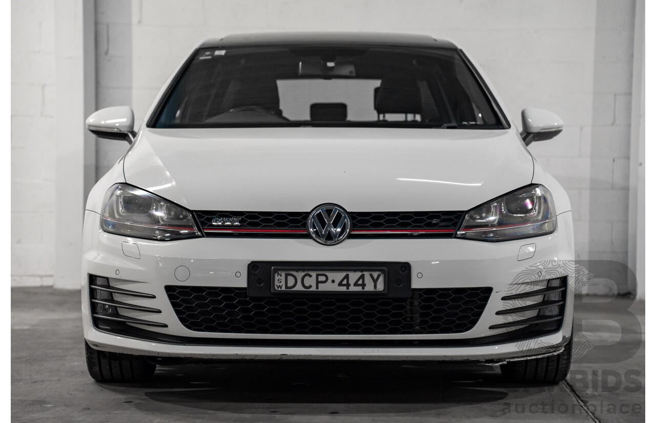 10/2015 Volkswagen Golf GTi FWD AU MY16 5D Hatchback White 2.0L