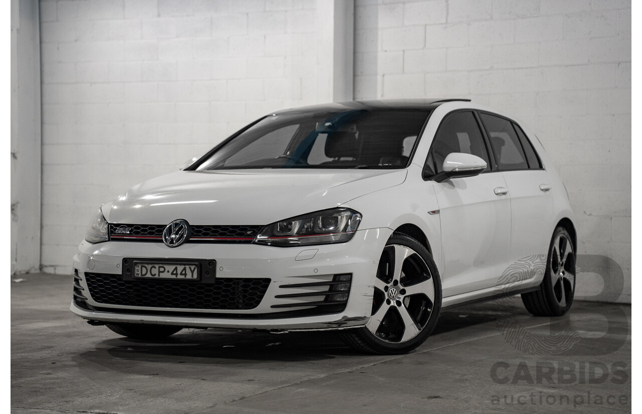 10/2015 Volkswagen Golf GTi FWD AU MY16 5D Hatchback White 2.0L