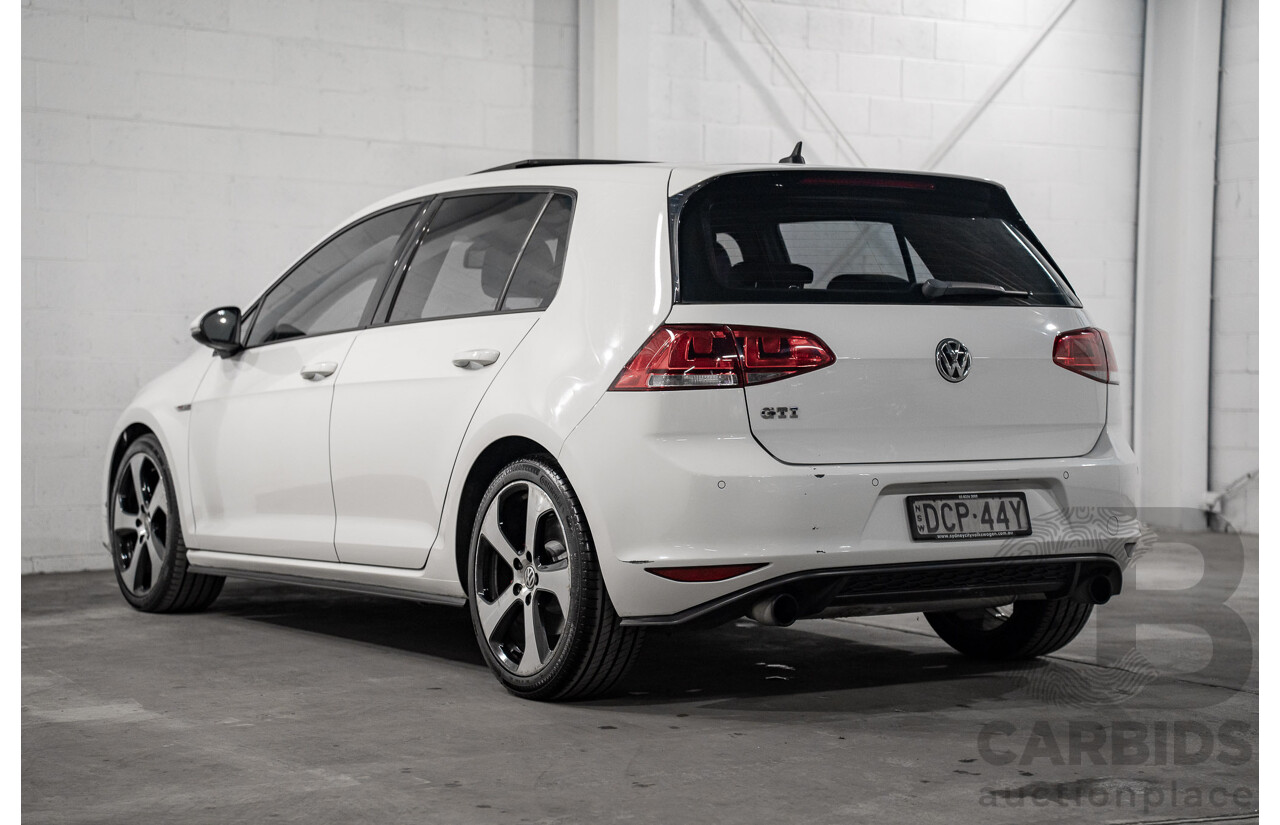 10/2015 Volkswagen Golf GTi FWD AU MY16 5D Hatchback White 2.0L