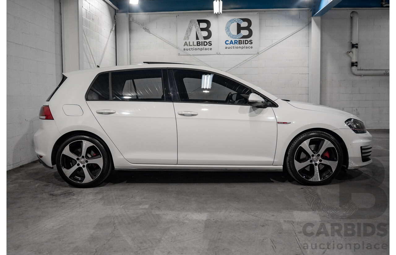 10/2015 Volkswagen Golf GTi FWD AU MY16 5D Hatchback White 2.0L