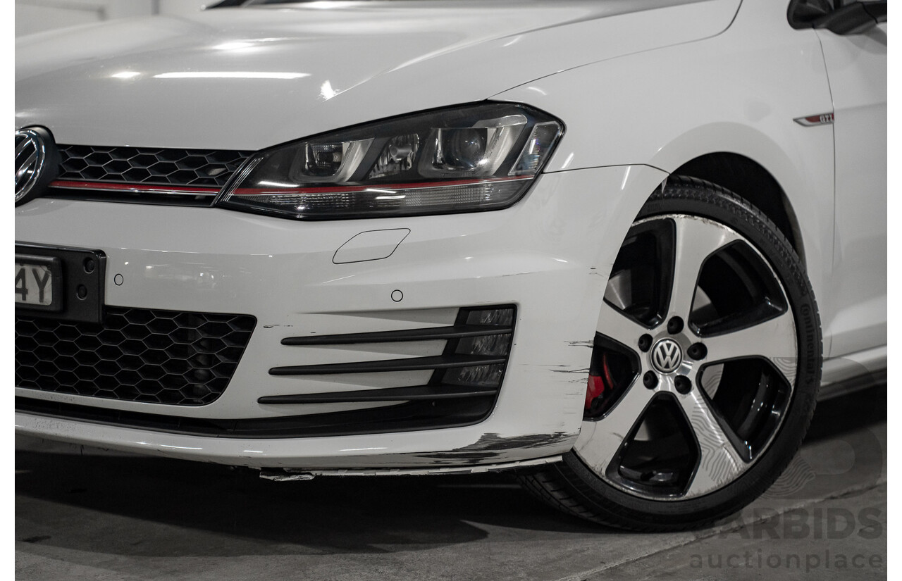 10/2015 Volkswagen Golf GTi FWD AU MY16 5D Hatchback White 2.0L