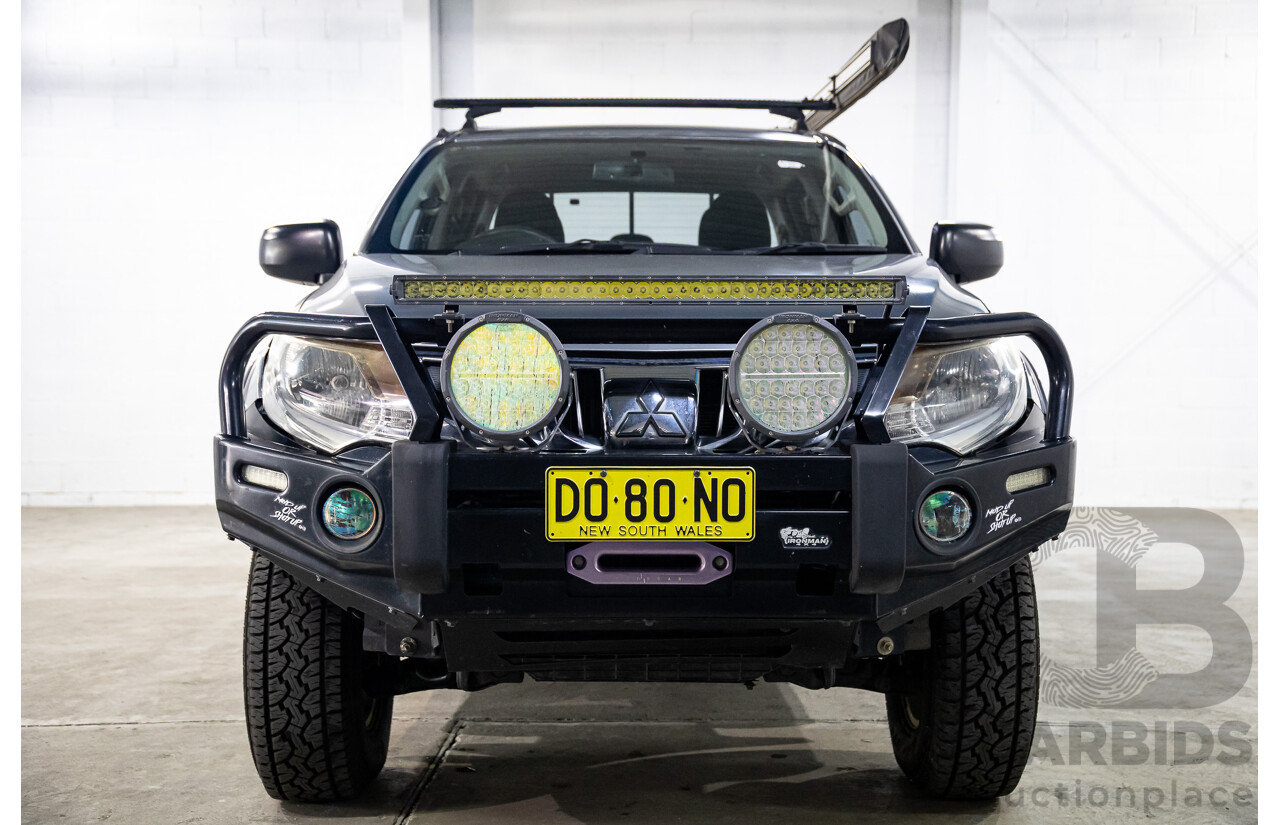 11/2015 Mitsubishi Triton GLX (4x4) MQ MY16 Dual Cab Utility Grey Turbo Diesel 2.4L