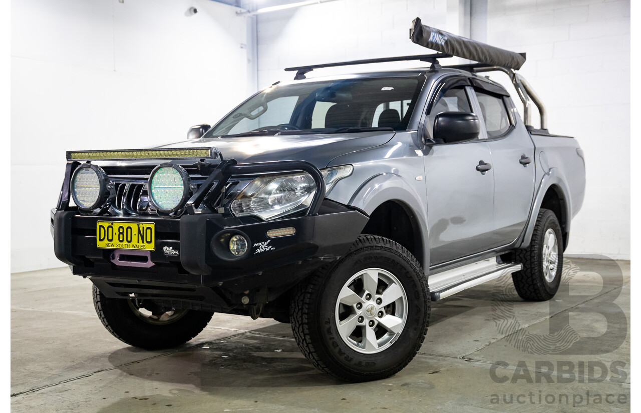 11/2015 Mitsubishi Triton GLX (4x4) MQ MY16 Dual Cab Utility Grey Turbo Diesel 2.4L