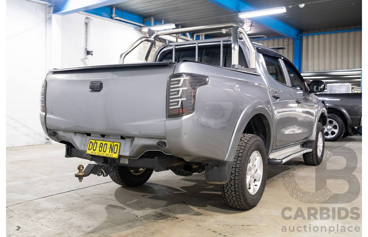 11/2015 Mitsubishi Triton GLX (4x4) MQ MY16 Dual Cab Utility Grey Turbo Diesel 2.4L