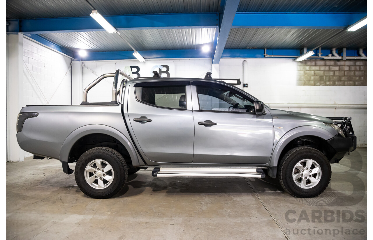 11/2015 Mitsubishi Triton GLX (4x4) MQ MY16 Dual Cab Utility Grey Turbo Diesel 2.4L