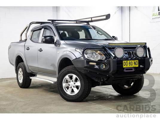 11/2015 Mitsubishi Triton GLX (4x4) MQ MY16 Dual Cab Utility Grey Turbo Diesel 2.4L
