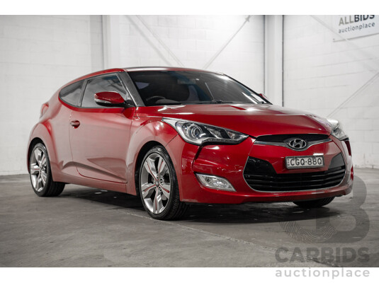05/2012 Hyundai Veloster + FWD FS 3D Coupe Red 1.6L