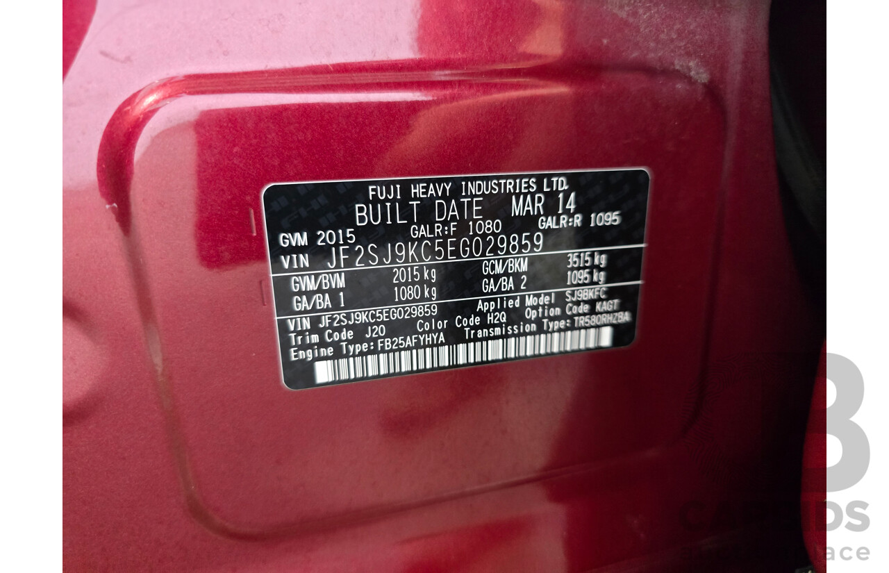 4/2014 Subaru Forester 2.5i-S (AWD) S4 MY14 4d Wagon Venetian Red 2.5L