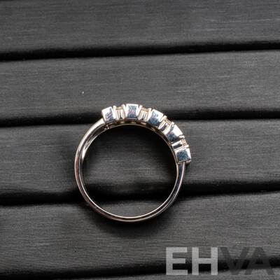 14ct White Gold Natural Diamond Dress Ring with Valuation- Size N.5