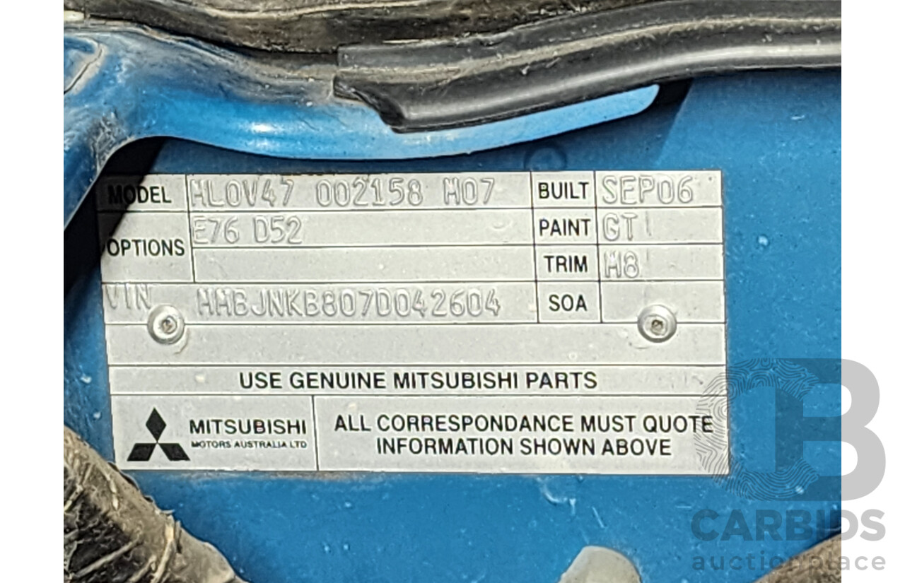 10/2006 Mitsubishi Triton GLX (4x4) ML Double Cab Utility Blue 3.2L