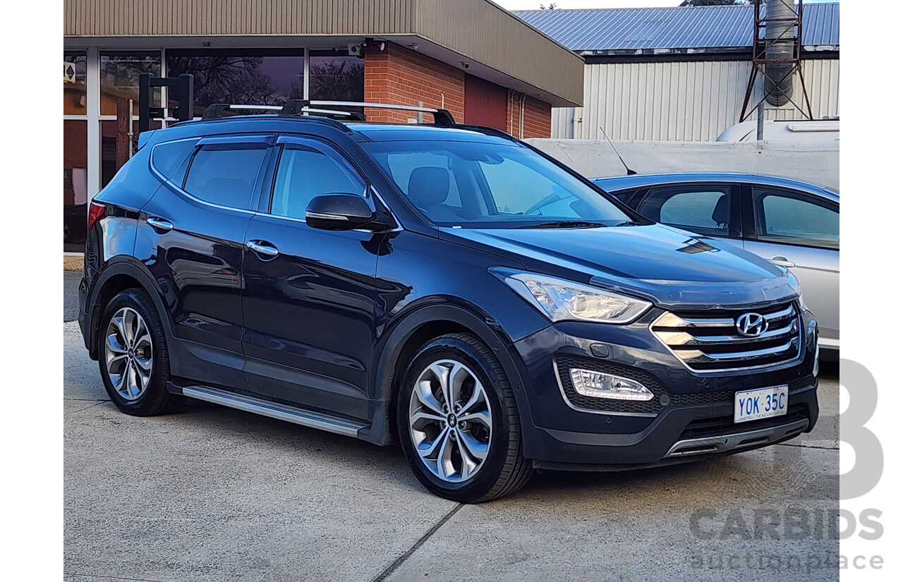 5/2015 Hyundai Santa Fe Highlander CRDi (4x4) DM MY15 4d Wagon Blue 2.2L