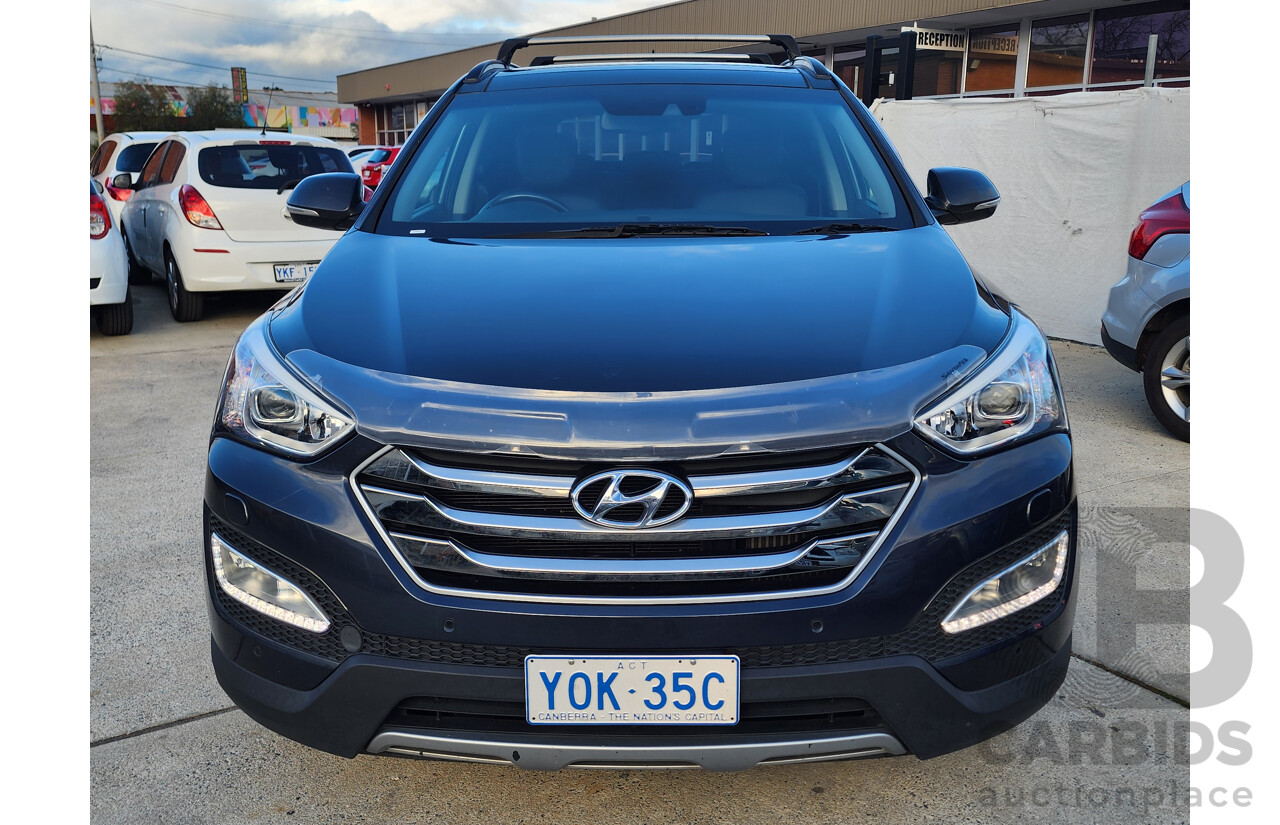 5/2015 Hyundai Santa Fe Highlander CRDi (4x4) DM MY15 4d Wagon Blue 2.2L