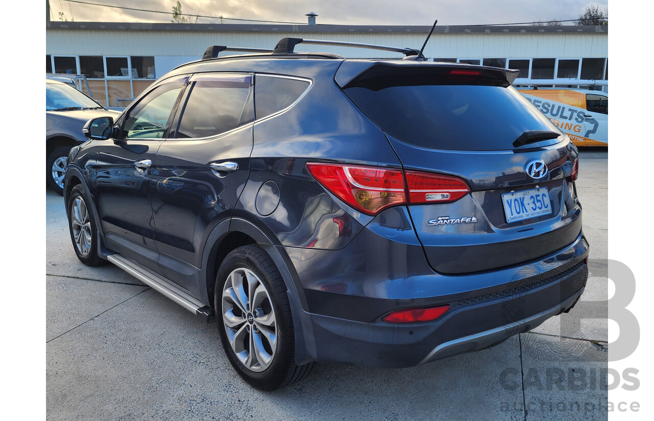 5/2015 Hyundai Santa Fe Highlander CRDi (4x4) DM MY15 4d Wagon Blue 2.2L