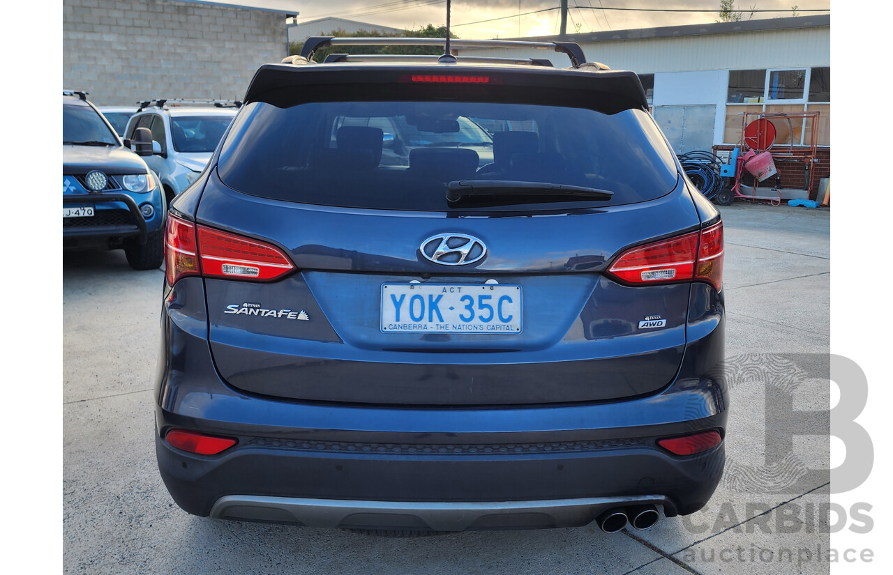 5/2015 Hyundai Santa Fe Highlander CRDi (4x4) DM MY15 4d Wagon Blue 2.2L