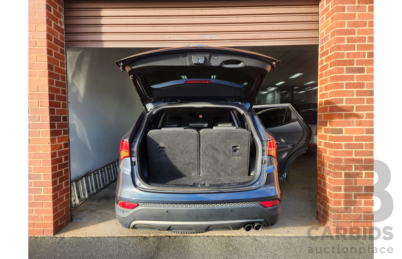 5/2015 Hyundai Santa Fe Highlander CRDi (4x4) DM MY15 4d Wagon Blue 2.2L