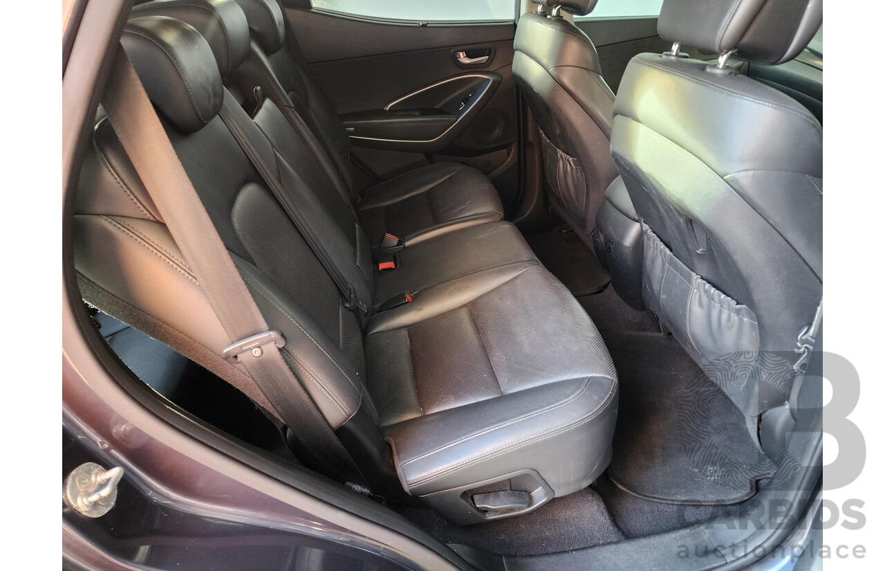 5/2015 Hyundai Santa Fe Highlander CRDi (4x4) DM MY15 4d Wagon Blue 2.2L