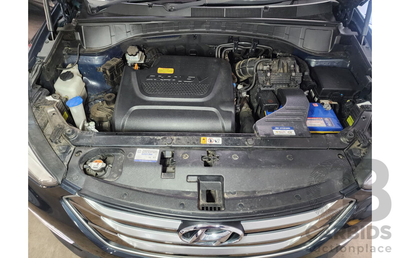 5/2015 Hyundai Santa Fe Highlander CRDi (4x4) DM MY15 4d Wagon Blue 2.2L