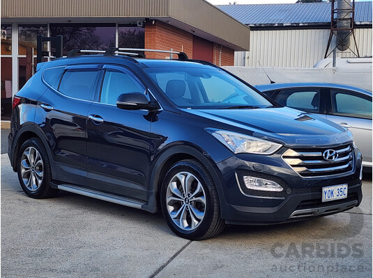 5/2015 Hyundai Santa Fe Highlander CRDi (4x4) DM MY15 4d Wagon Blue 2.2L