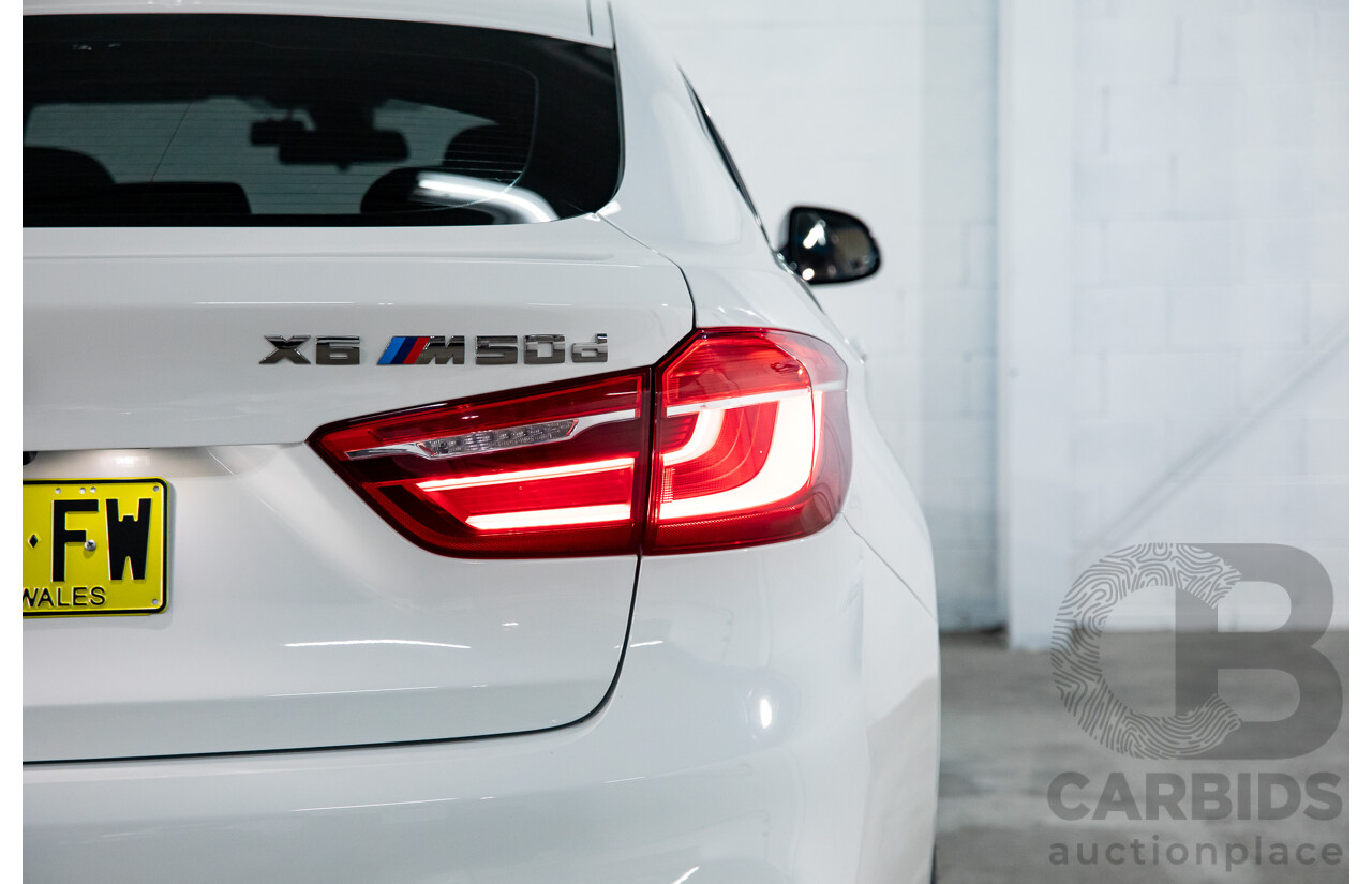 1/2016 BMW X6 M50d (AWD) F16 4d Coupe Alpine White Triple Turbo Diesel 2.9L