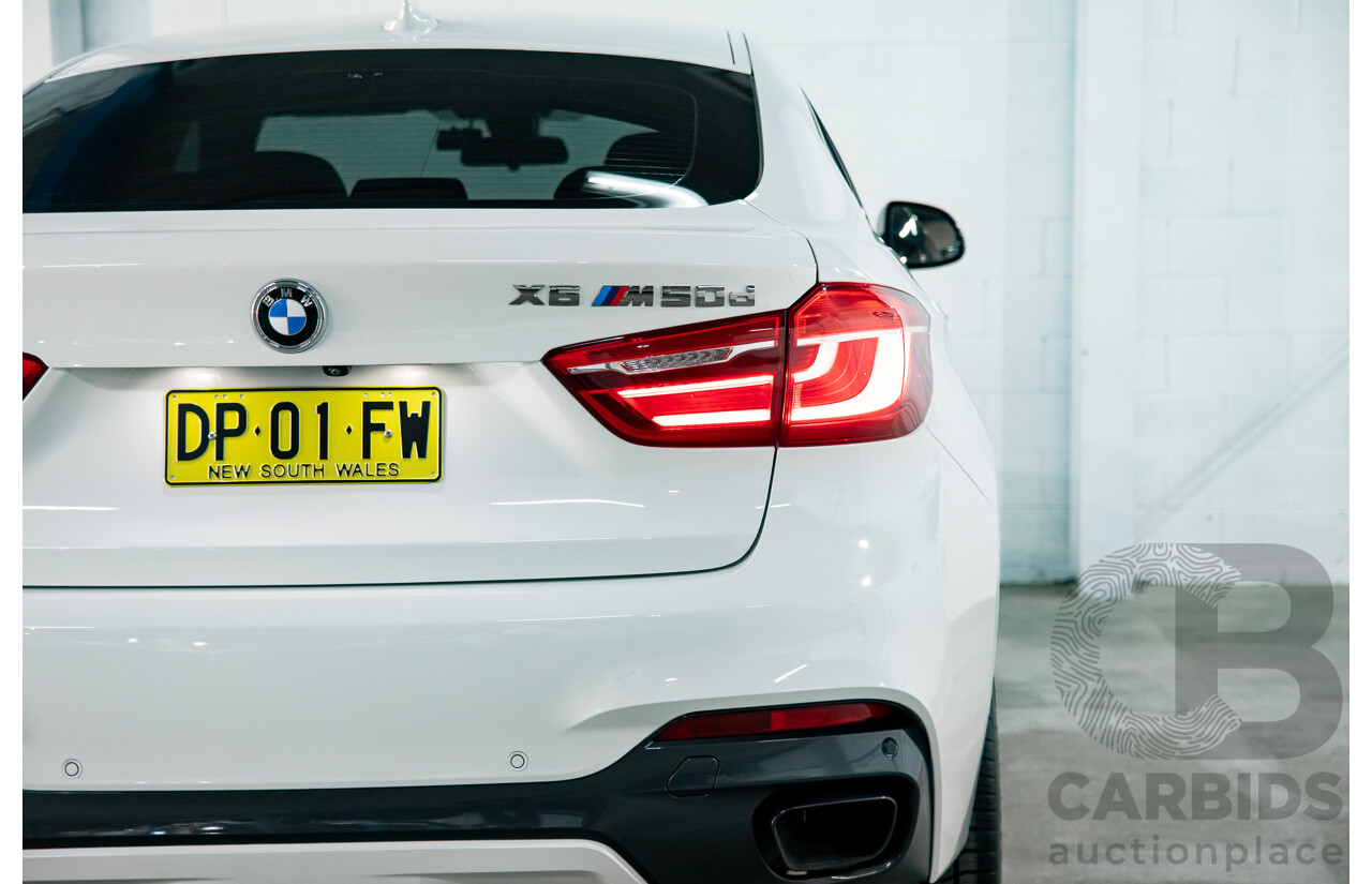 1/2016 BMW X6 M50d (AWD) F16 4d Coupe Alpine White Triple Turbo Diesel 2.9L