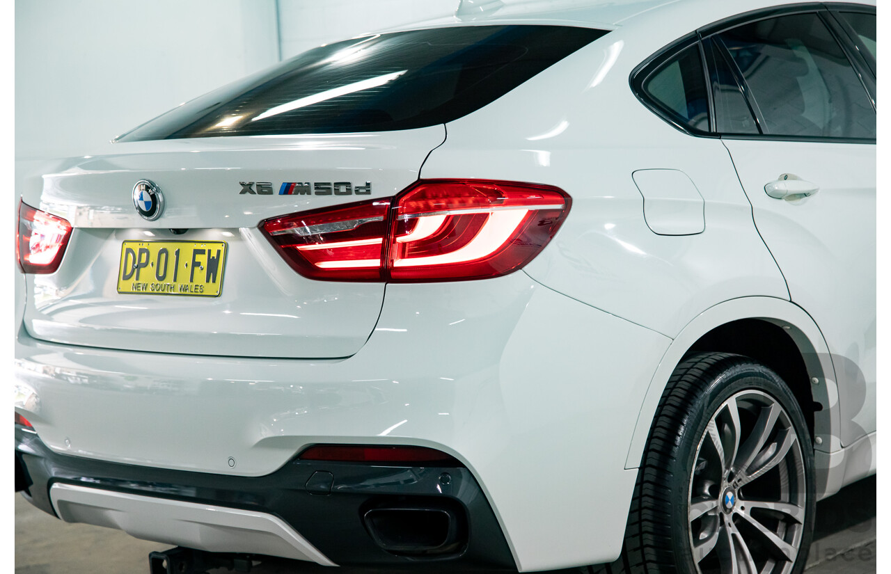 1/2016 BMW X6 M50d (AWD) F16 4d Coupe Alpine White Triple Turbo Diesel 2.9L