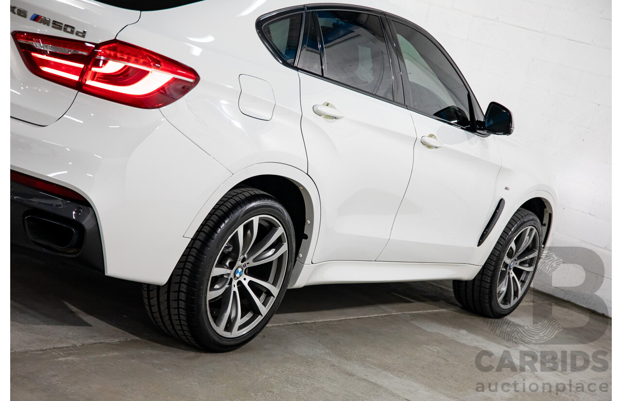 1/2016 BMW X6 M50d (AWD) F16 4d Coupe Alpine White Triple Turbo Diesel 2.9L