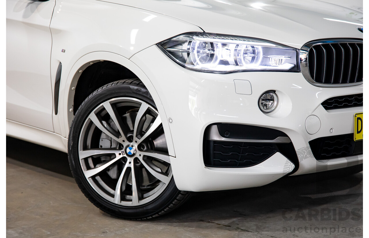 1/2016 BMW X6 M50d (AWD) F16 4d Coupe Alpine White Triple Turbo Diesel 2.9L