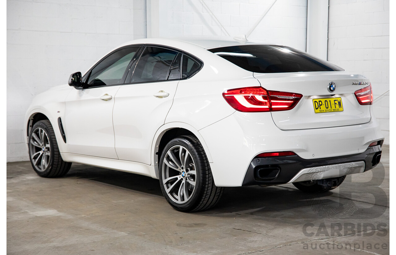 1/2016 BMW X6 M50d (AWD) F16 4d Coupe Alpine White Triple Turbo Diesel 2.9L